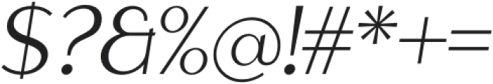 Helnore-Italic otf (400) Font OTHER CHARS