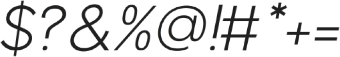 Hempa Sans Extra Light Italic otf (200) Font OTHER CHARS