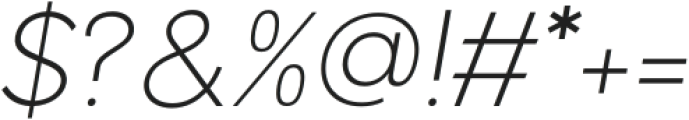 Hempa Sans Thin Italic otf (100) Font OTHER CHARS