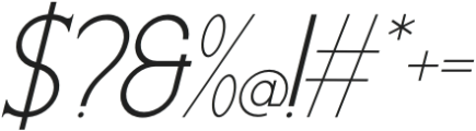 Henfile Italic otf (400) Font OTHER CHARS