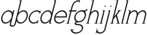 Henfile Italic otf (400) Font LOWERCASE