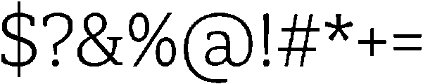 Herald News Light otf (300) Font OTHER CHARS