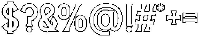 Heralon Outline otf (400) Font OTHER CHARS