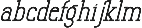 Hergison Italic otf (400) Font LOWERCASE