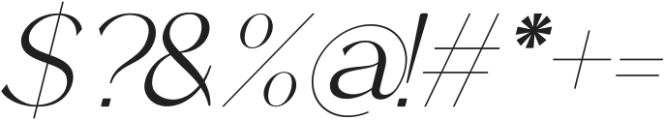 Heriga Italic otf (400) Font OTHER CHARS