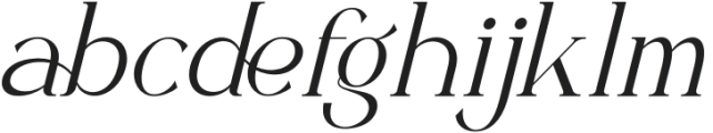 Heriga Italic otf (400) Font LOWERCASE