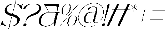 Hesay Verso Italic otf (400) Font OTHER CHARS