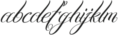 Hesthiya Italic otf (400) Font LOWERCASE