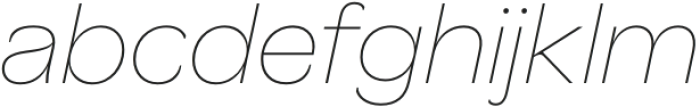 Heveria Hairline Italic otf (100) Font LOWERCASE