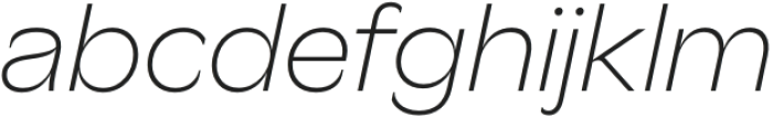 Heveria Thin Italic otf (100) Font LOWERCASE