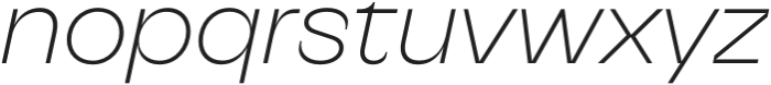 Heveria Thin Italic otf (100) Font LOWERCASE