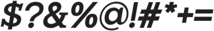 Hexi Bold Italic otf (700) Font OTHER CHARS