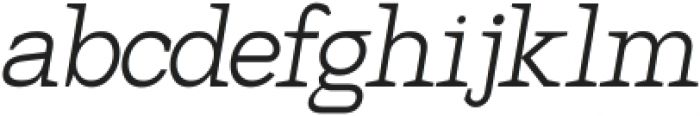 Hexi Light Oblique otf (300) Font LOWERCASE