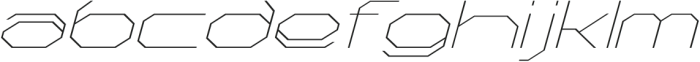 Hexting Expanded Italic otf (400) Font LOWERCASE