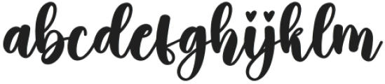 Hey Girl Regular otf (400) Font LOWERCASE