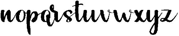 heavenli Regular otf (400) Font LOWERCASE