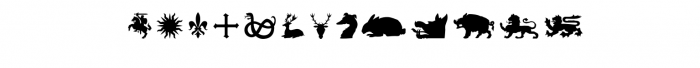 Heraldry-Symbols.otf Font UPPERCASE