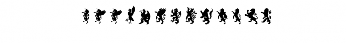 Heraldry-Symbols.otf Font LOWERCASE