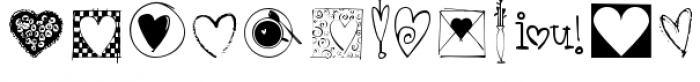 Heart Doodles Too Font LOWERCASE