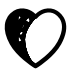 Heart Monograms Three Black Font LOWERCASE