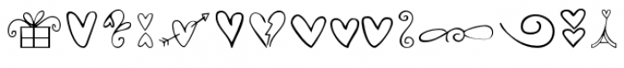 Hearts and Swirls Font LOWERCASE