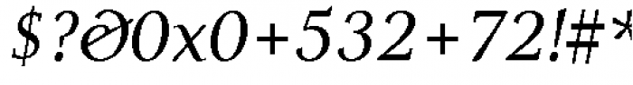 Helfa Regular Italic Font OTHER CHARS