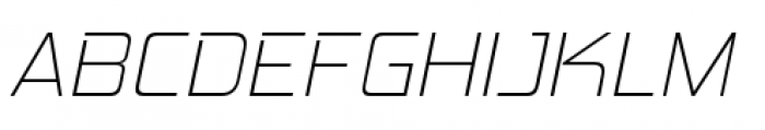 Hemi Head ExtraLight Italic Font UPPERCASE