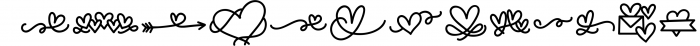 Heart Doodles A Valentines Doodle Font Font LOWERCASE