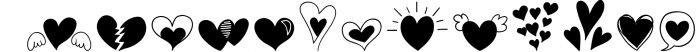 Heart Doodles - Dingbats Font Font LOWERCASE