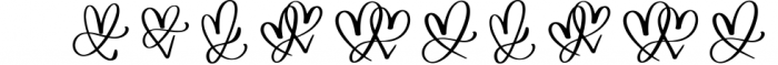 Heart Filled Monogram Font Font OTHER CHARS