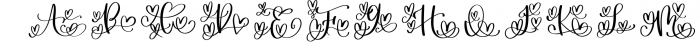 Heart Filled Monogram Font Font UPPERCASE