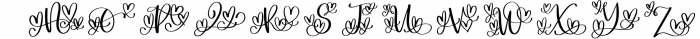 Heart Filled Monogram Font Font UPPERCASE