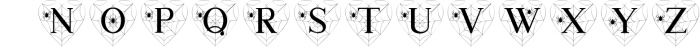 Heart Spider Monogram - Split Letter Font Font UPPERCASE