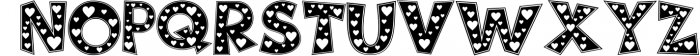Hearts Font | An All Caps Fun Font Full of Hearts Font UPPERCASE