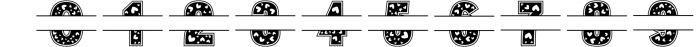 Hearts Split Monogram Font Font OTHER CHARS