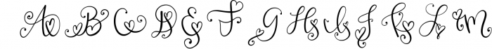 Hearty Monograms - Font Font LOWERCASE