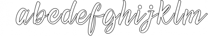 Hello Aliya | Modern Line Font Font LOWERCASE