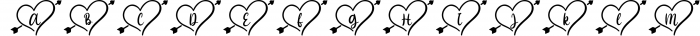 Hello Heart Monogram Font LOWERCASE