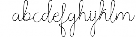 hello della - script lovely Font LOWERCASE