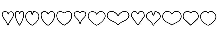 HEART shapes Font LOWERCASE