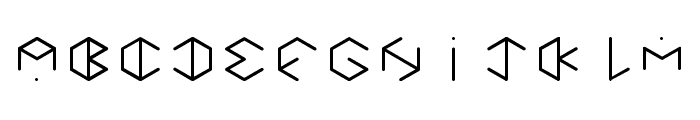 HEXAGON cup font Regular Font LOWERCASE