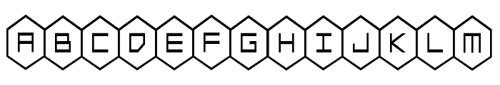 HEX:gon Condensed Font LOWERCASE