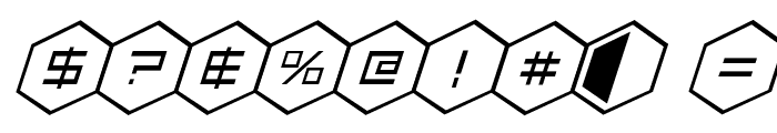 HEX:gon Staggered Italic Font OTHER CHARS