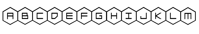 HEX:gon Staggered Font UPPERCASE