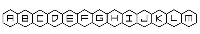 HEX:gon Staggered Font LOWERCASE