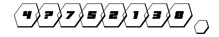 HeXkEy Solid 3D Italic Font OTHER CHARS
