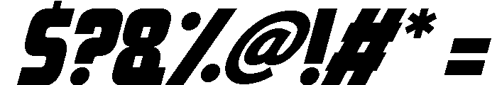 Headliner Italic Font OTHER CHARS