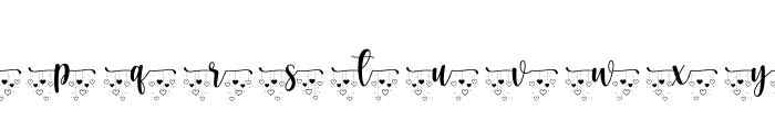Heart Monogram Font UPPERCASE