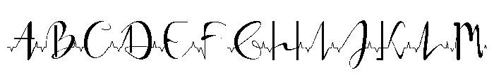 Heart Rate Font UPPERCASE