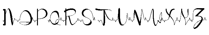 Heart Rate Font UPPERCASE